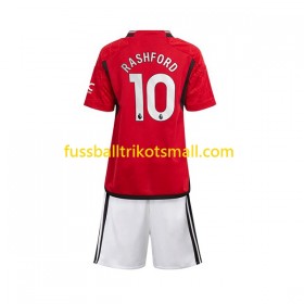 Fußballtrikots Manchester United Marcus Rashford 10 Kinder 2023-2024 Kurzarm Heimtrikotsatz kaufen